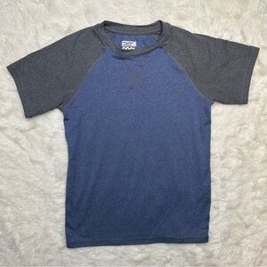 32 Degrees Cool T-Shirt Raglan Blue and Gray Size 6